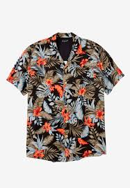 Ks Island Tropical Caribbean Camp Shirt