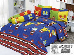 twin bedding set with pikachu froakie
