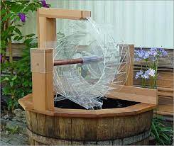 Water Wheel Garden Fountain Tap Plastics