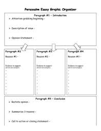 Persuasive Essay Graphic Organizer With Counterargument