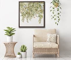 Botanical Wall Art Framed Green