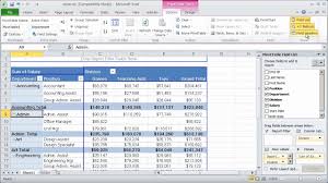 working with pivot tables in excel 2010
