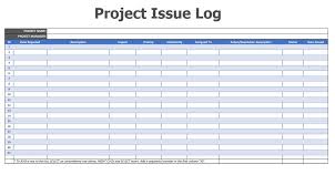 Issues log template excel project management change request. Project Issues Log Templates 6 Free Printable Word Excel Pdf Formats Forms Samples Examples