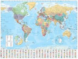 Collins World Wall Laminated Map By