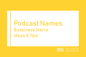 Podcast Name Generator Name Generator Names Business Names
