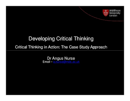 Critical thinking in action  The case study approach   Angus Nurse figure  