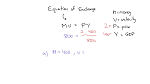 According To The Equation Of Exchange