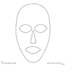 Free Printable Makeup Face Charts Template Mask Frilled Neck