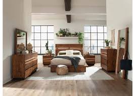 winslow queen bed smokey walnut and