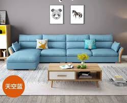 modern leisure fabric l shape sofa set