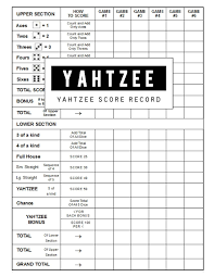Each player gets a turn per round. Yahtzee Score Record Yahtzee Game Record Score Keeper Book Yahtzee Score Sheet Yahtzee Score Card Write In The Player Name And Record Dice Thrown Size 8 5 X 11 Inch 100 Pages Publishing
