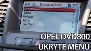 Ukryte menu Opel CID & DVD800 Navi (Insignia, Meriva B, Astra J, Vauxhall)  - YouTube