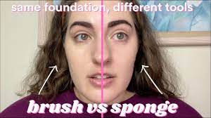 foundation brush vs sponge let me