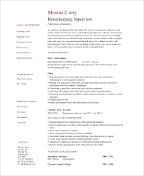 Sample Housekeeping Resume 7 Examples In Word Pdf