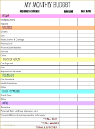 Home Budget Spreadsheet Template Free Printable Worksheet H
