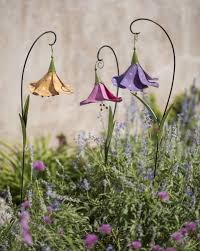 trumpet flower decorative garden stakes