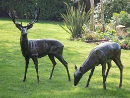 Extra Large Wild Deer Stag Bronze