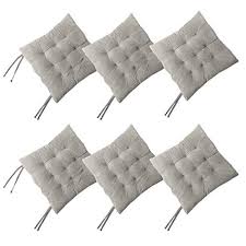 And one of those accessories is the chair cushions that you choose to use. Cosyroom Set Of 6 Chair Pads And Seat Cushions With Ties Non Slip Comfortable And Soft For Indoor Dining Living Room Kitchen Office Chair Den Travel Washable Light Gray 6 Walmart Com