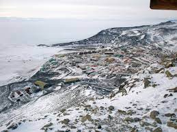 mcmurdo station from the summit of