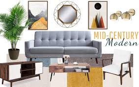 mid century modern living room decor