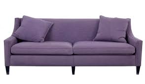 Vintage Purple Fabric Upholstered Sofa