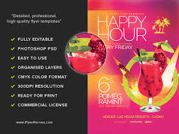 Happy Hour Flyer Template Psd Minimal Happy Hour Flyer Template