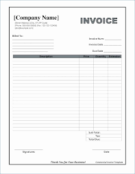 Simple Blank Invoice Templates Blank Invoice Template Pdf