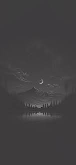 night landscape aesthetic black