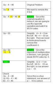 algebra equations two step equations