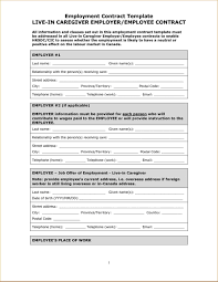 Free Employment Contract Form Thinkpawsitive Ideas Collection Free