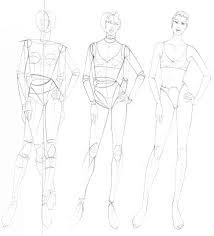 I created my first croquis years ago by tracing a pose on a vintage pattern. The Fashion Plate Figure Drawing Martel Fashion