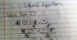 math dyal lovin literal equations