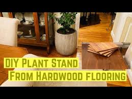 diy plant stand from hardwood flooring