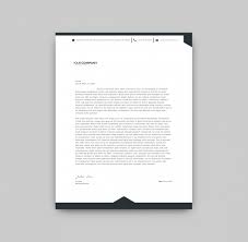 Black And White Letterhead Template Vector Free Download