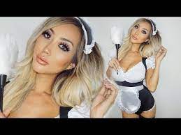 french maid glam halloween makeup