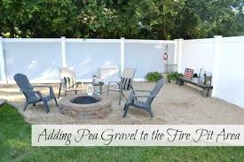 Adding Pea Gravel To The Fire Pit Area