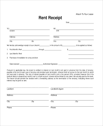 Free 10 Sample Rent Receipt Forms Pdf