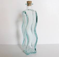 Italian Wavy Glass Bottle 200ml Or 6 8