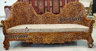 fully carved sofa in teak wood yt 293