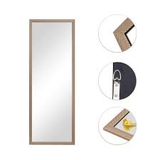 rectangle framed gold wall mirror