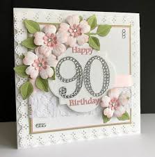 If you're celebrating someone special's 90th birthday, you'll need a gift that's as extraordinary as they are. 90th Birthday Martha Stewart Punches Su Flower Shop Handmade Birthday Cards Special Birthday Cards Birthday Cards Handmade Female