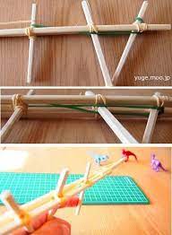 簡単工作のわりばしゴム鉄砲の作り方2種類まとめ こども 工作 幼稚園の工作 ゴム鉄砲