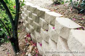 retaining wall on a slope simple