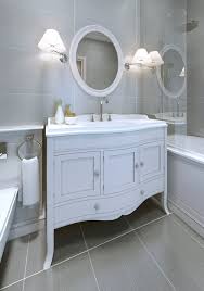 white art deco styled sink console
