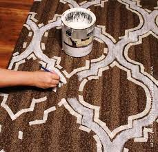how to stencil paint carpet our