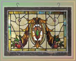 Horizontal Stained Glass Window With