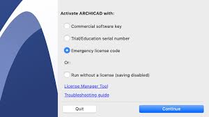 emergency license for archicad