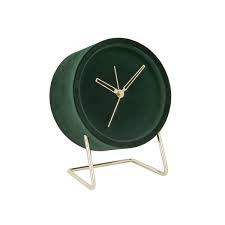 Let's have a look in to them. Forest Green Velvet Desk Clock Modern Desk And Wall Clocks
