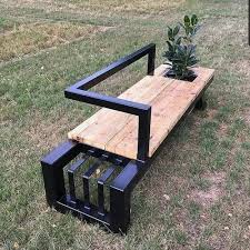Modern Black Designer Garden Bench