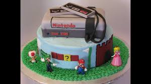 Put one of the round cakes on a sheet/tray/dish. Coolest Ninetendo S Super Mario Brothers Birthday Cake
